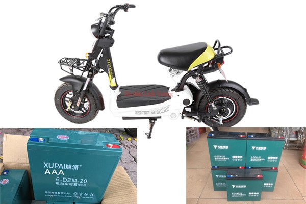 Thay ắc quy xe máy điện 133m